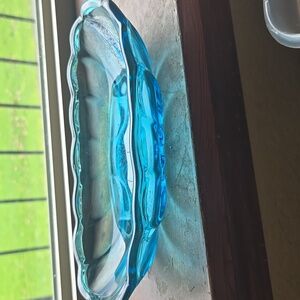 Anchor Hocking Fountainware Banana Split Dish - Laser Blue